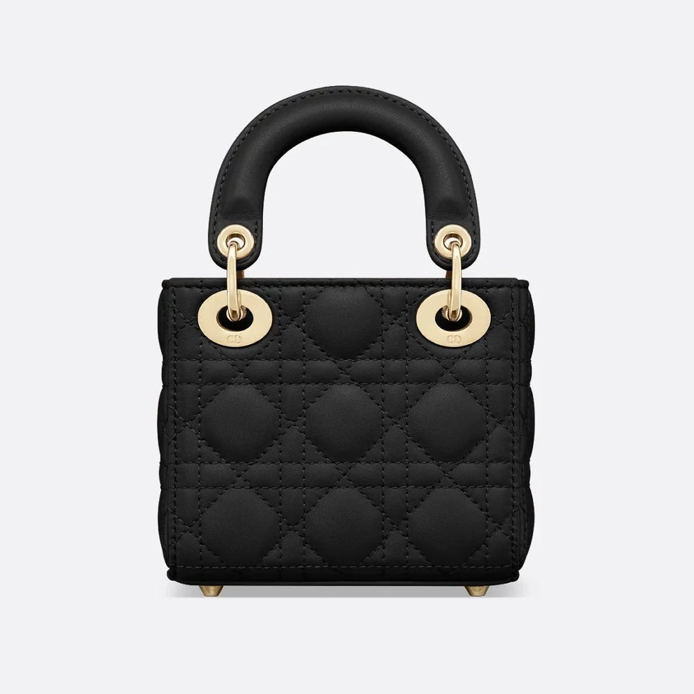 Dior Lady Dior Lambskin Micro Bag - Black Cannage