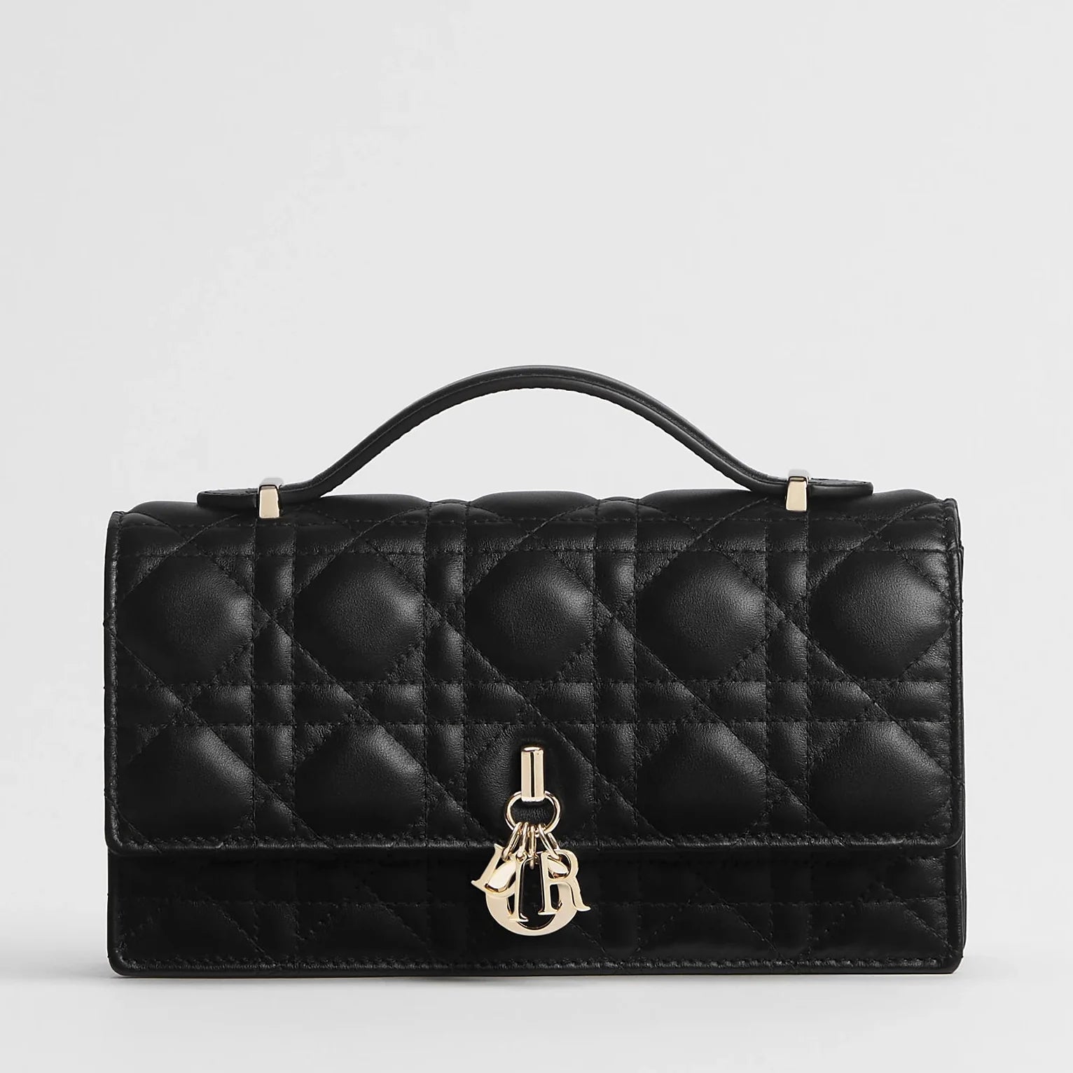 Dior My Dior Cannage Lambskin Mini Bag - Black