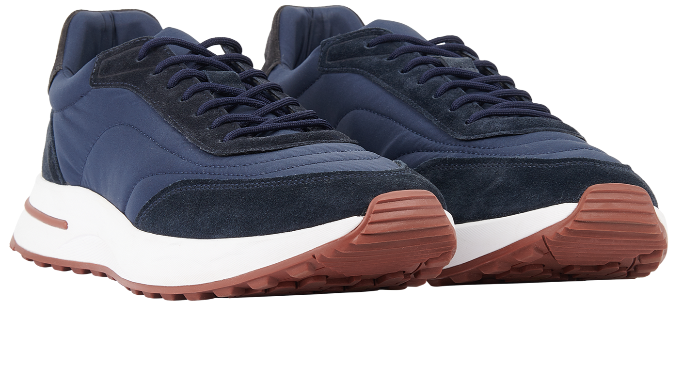 Loro Piana Weekend Evo Suede Sneakers - Navy Blue (082)