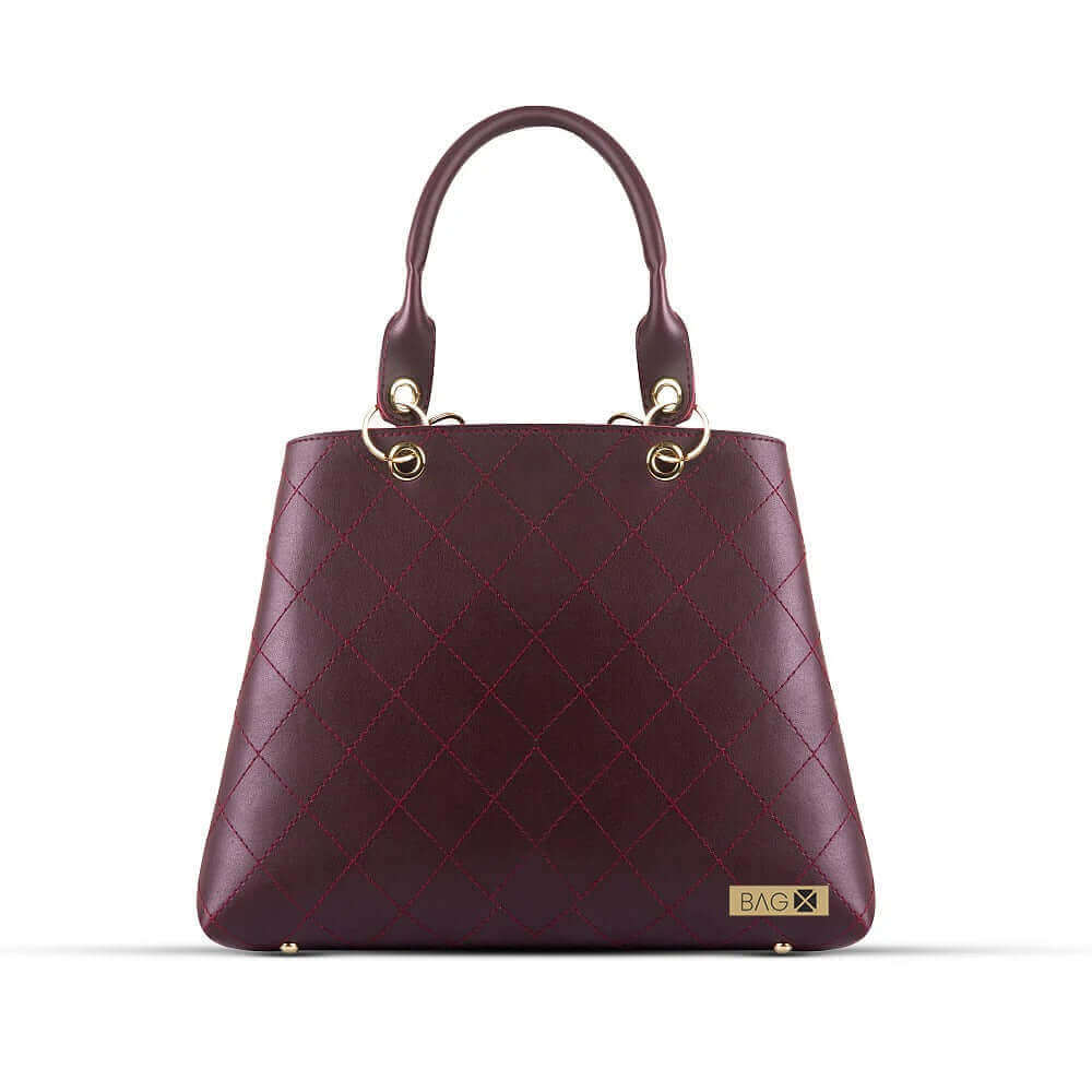 EDEN – Soft Faux Leather Bag in Maroon