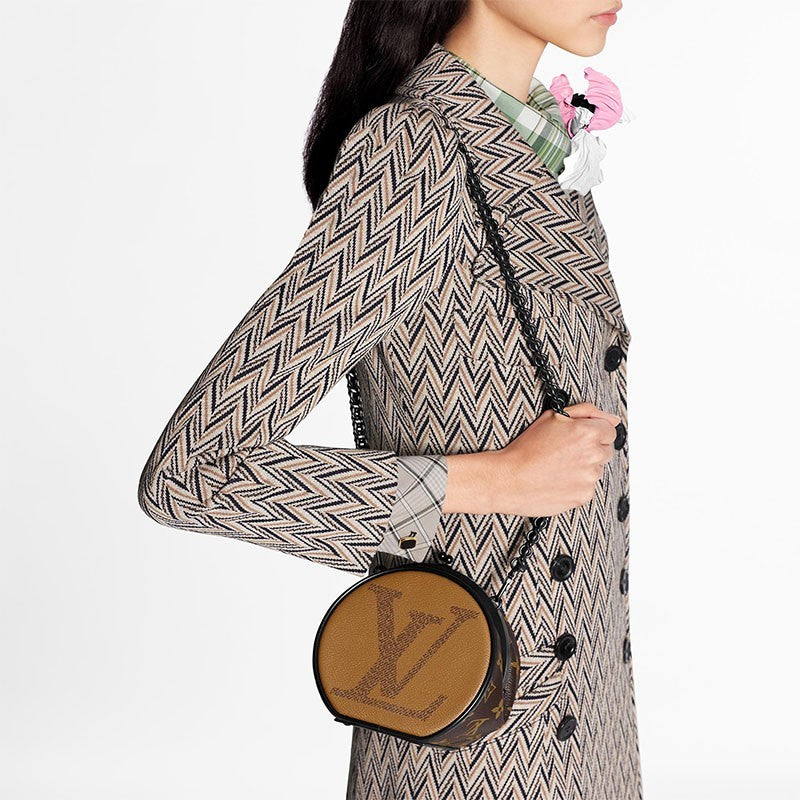 Louis Vuitton Reverse Monogram Boursicot Chain Bag - Brown