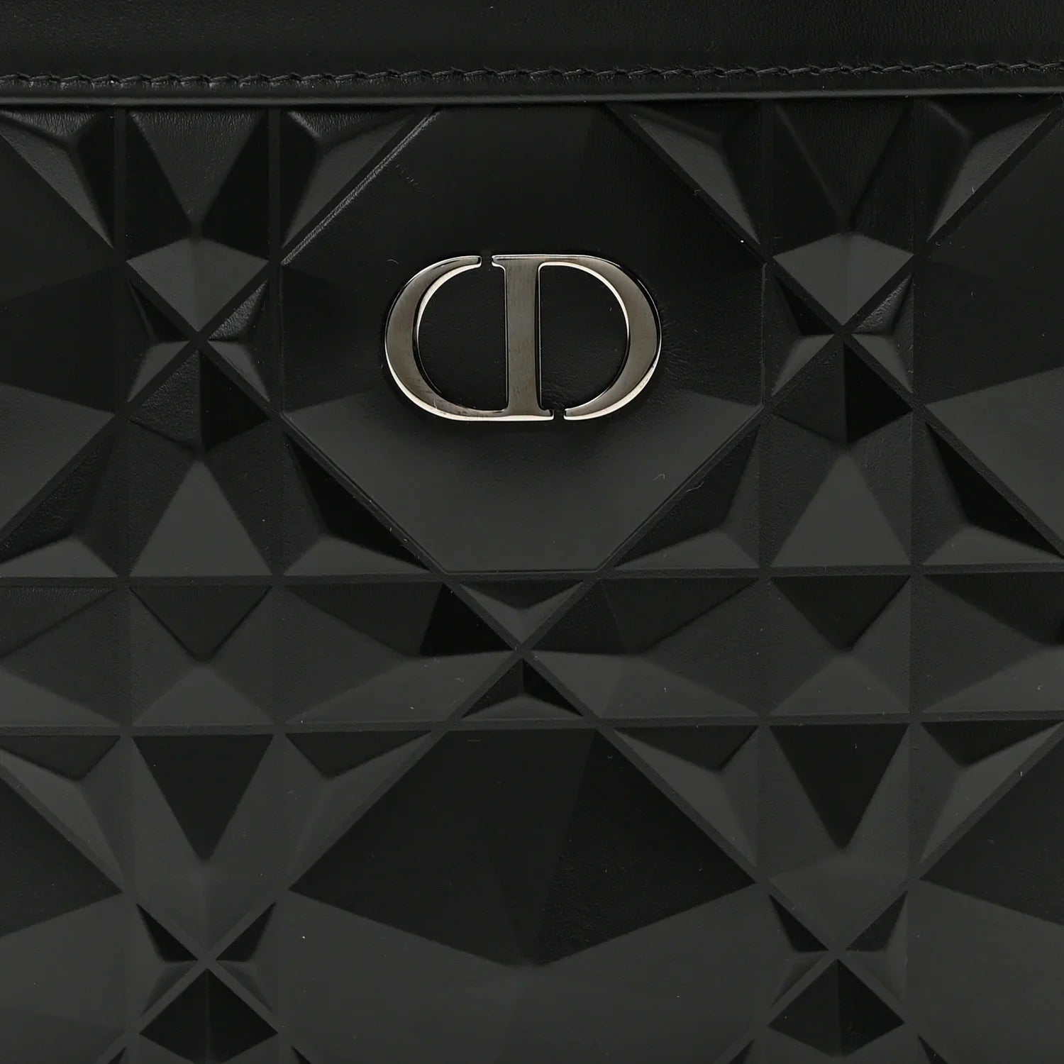Dior Caro Macrocannage Diamond Quilted Leather Shoulder Bag - Black