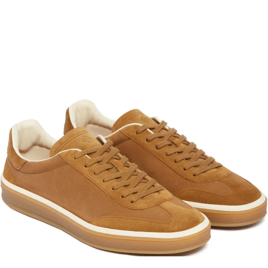 Loro Piana Tennis Walk Suede Calf Split Sneakers - Bark Wood (E0CF)