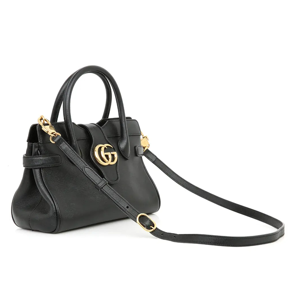 Gucci Small Top Handle with Double G Bag – Black