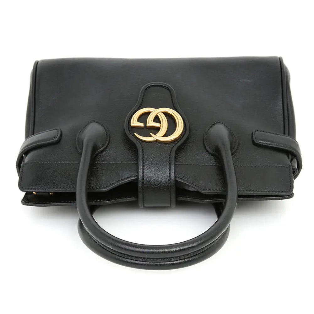 Gucci Small Top Handle with Double G Bag – Black