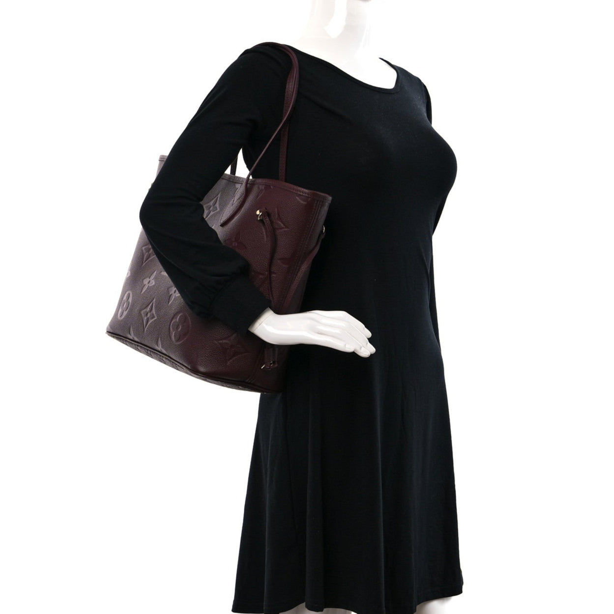 Louis Vuitton Neverfull MM Tote Bag - Wine Burgundy