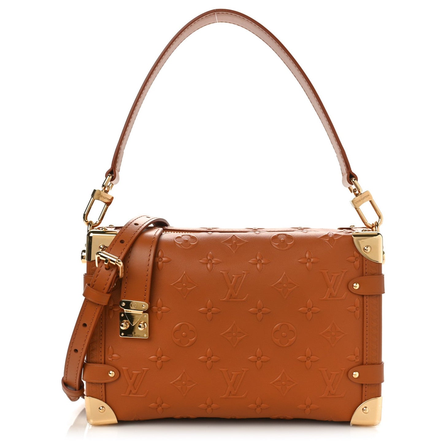 Louis Vuitton Side Trunk MM Clutch - Tan