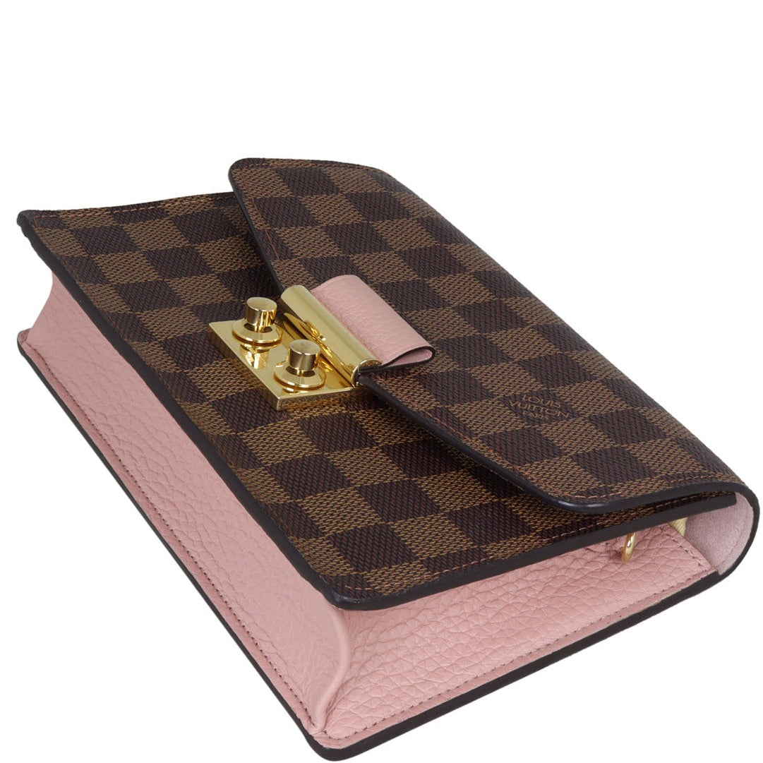 Louis Vuitton Damier Ebene Croisette Chain Wallet Bag - Dark Brown