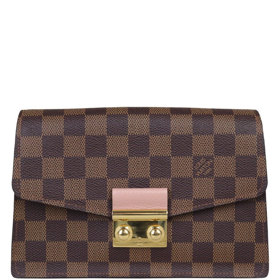 Louis Vuitton Damier Ebene Croisette Chain Wallet Bag - Dark Brown