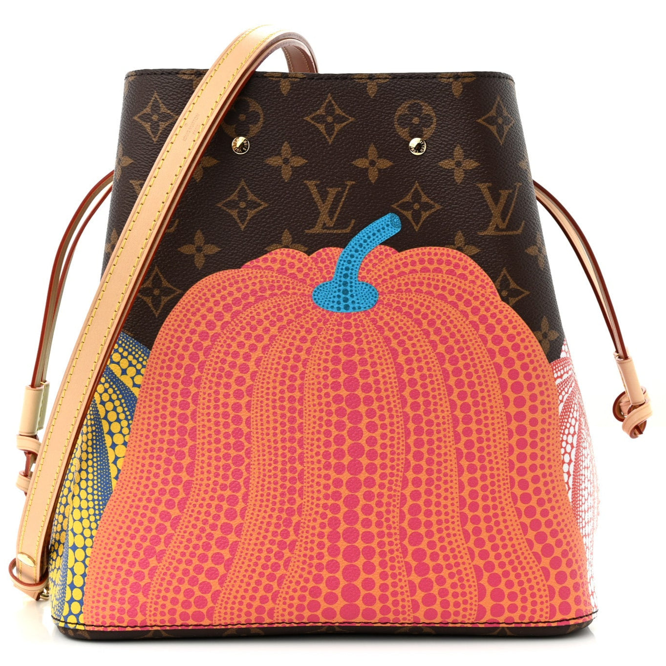 Louis Vuitton x Yayoi Kusama Pumpkin NéoNoé MM Bucket Bag - Brown