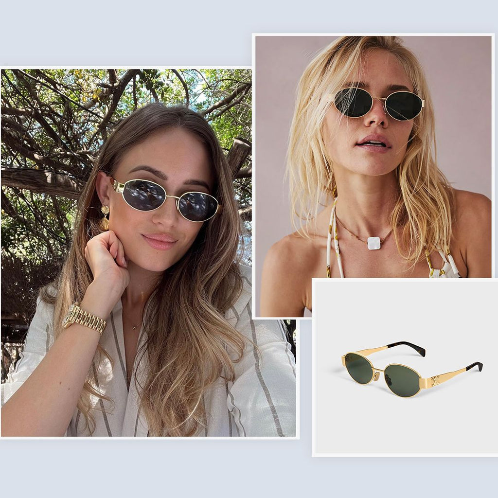 Celine CL40235 30N Triomphe Metal Gold Sunglasses