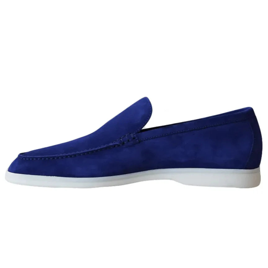 Loro Piana Summer Walk Suede Loafer - Cobalt Ink (135)