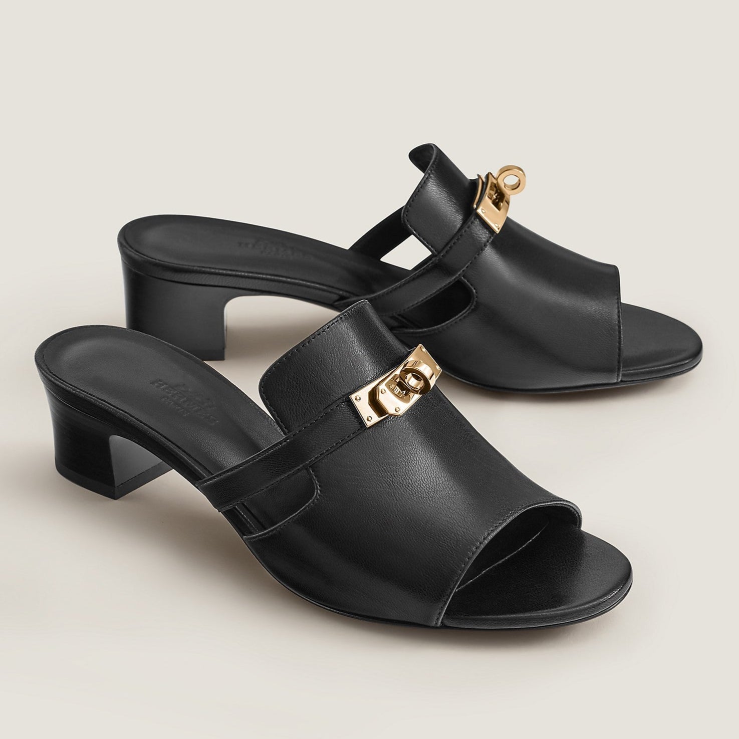 Hermes Candy Sandals - Black