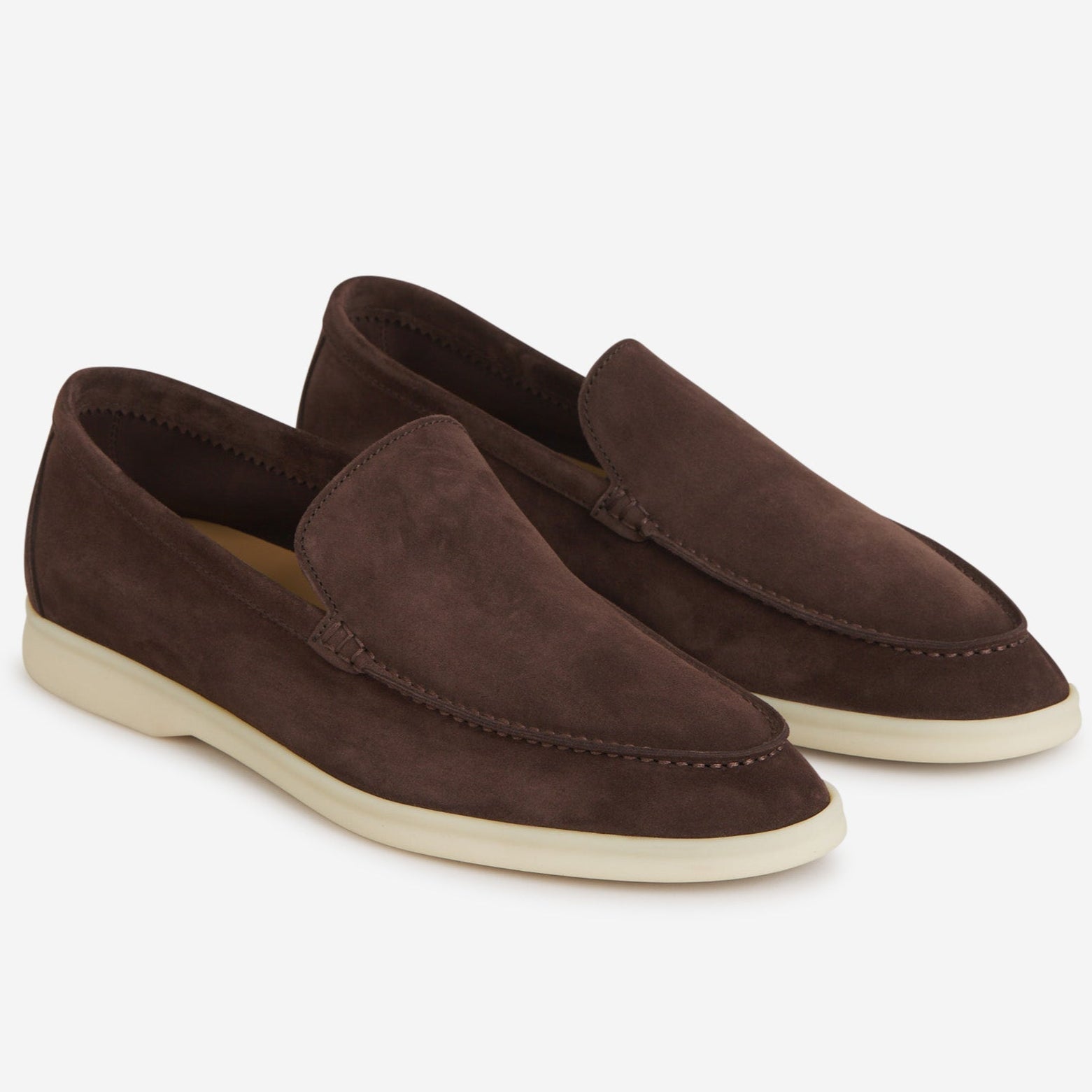 Loro Piana Summer Walk Suede Loafers - Amarone (Q08F)