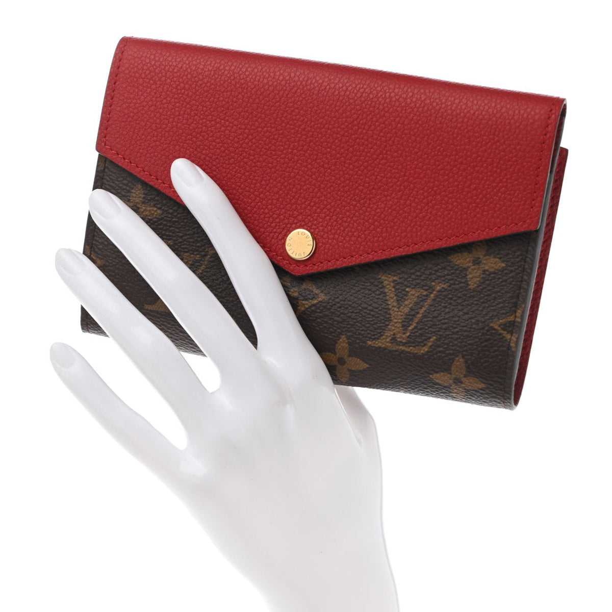 Louis Vuitton Compact Wallet Pallas - Red & Brown