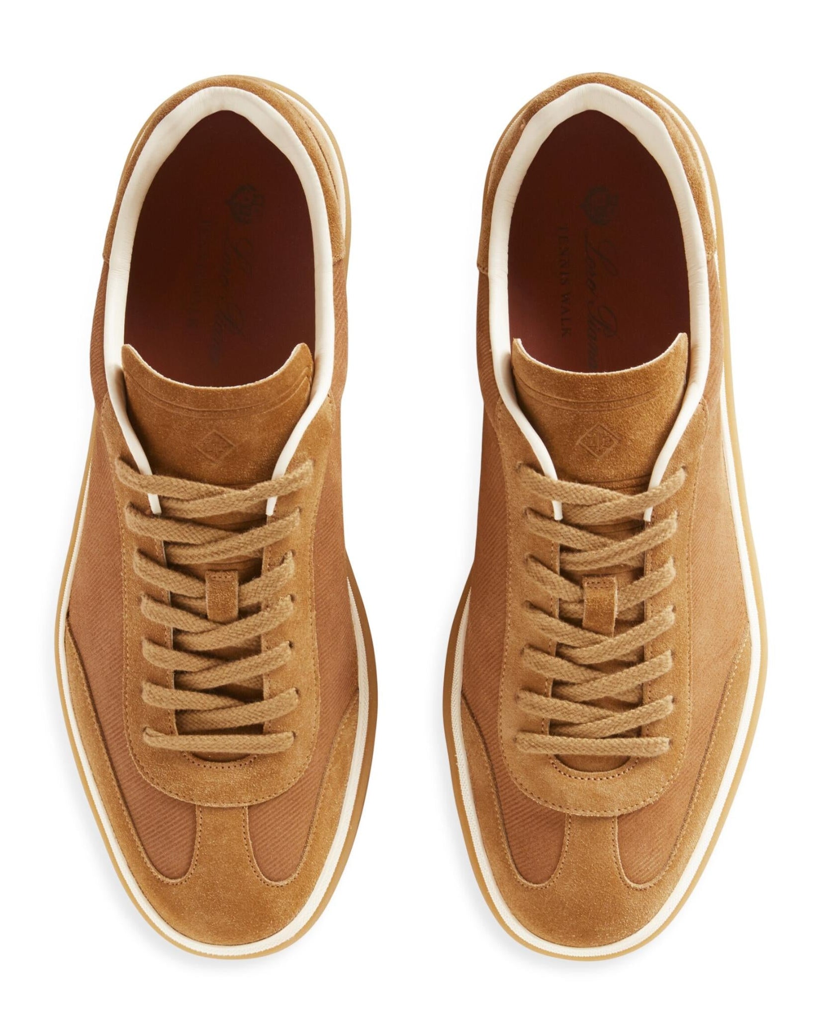 Loro Piana Tennis Walk Suede Calf Split Sneakers - Bark Wood (E0CF)