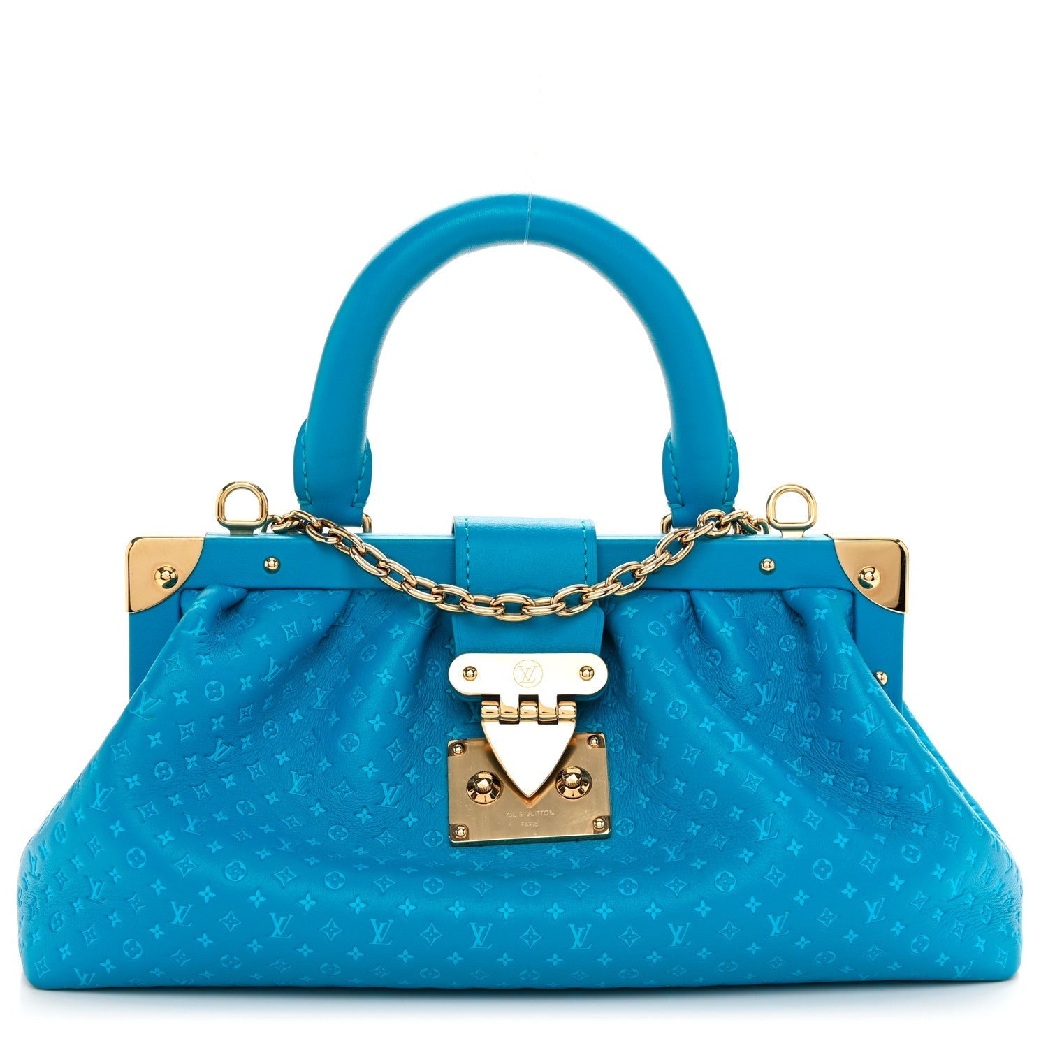 Louis Vuitton Calfskin Monogram Clutch Bag – Blue