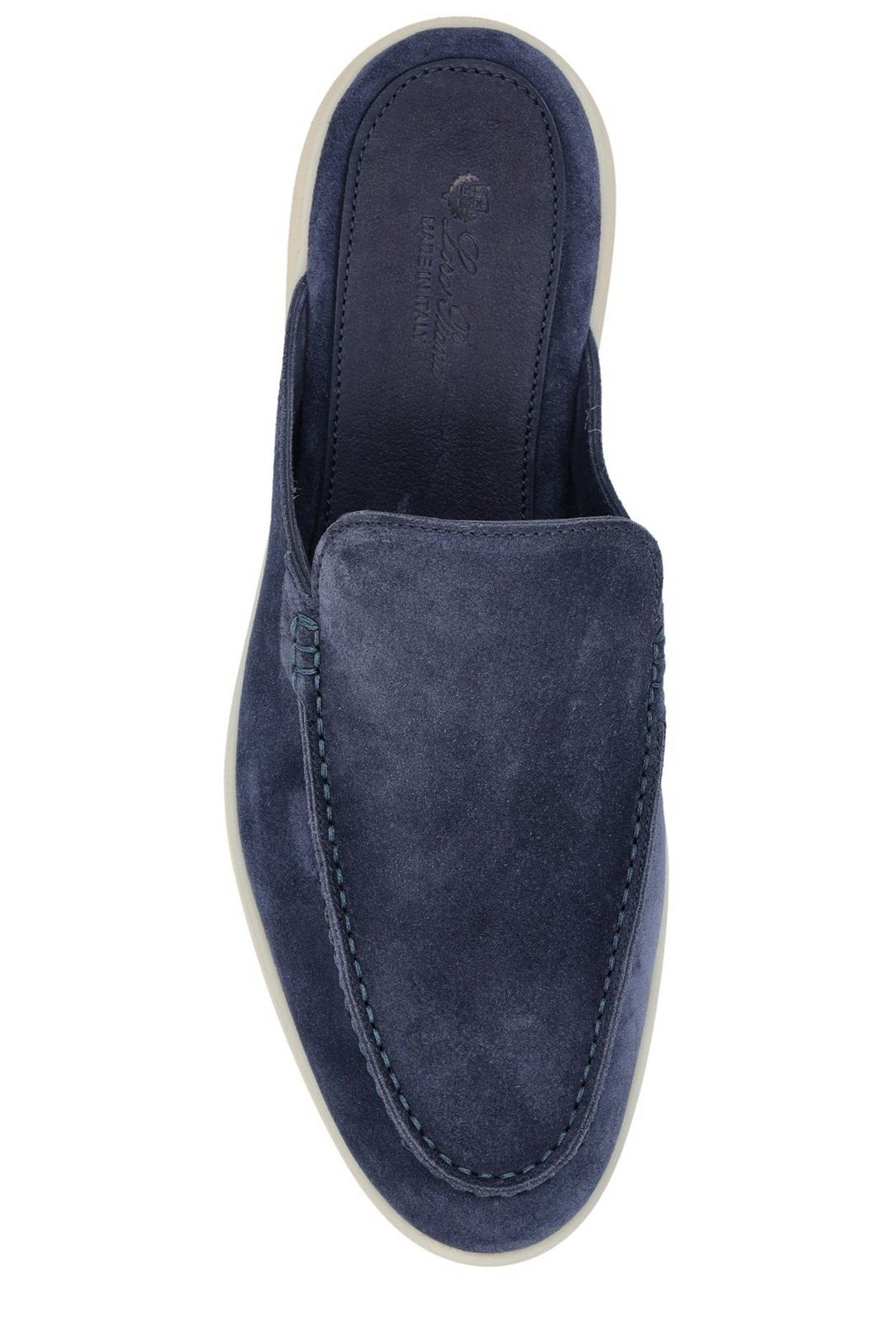 Loro Piana Babouche Walk Suede Slippers - Racing Blue (003)