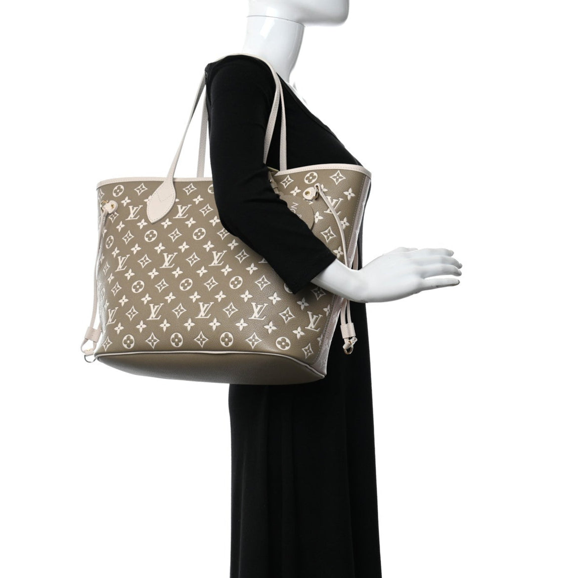 Louis Vuitton Spring In The City Neverfull MM - Khaki Beige and Cream