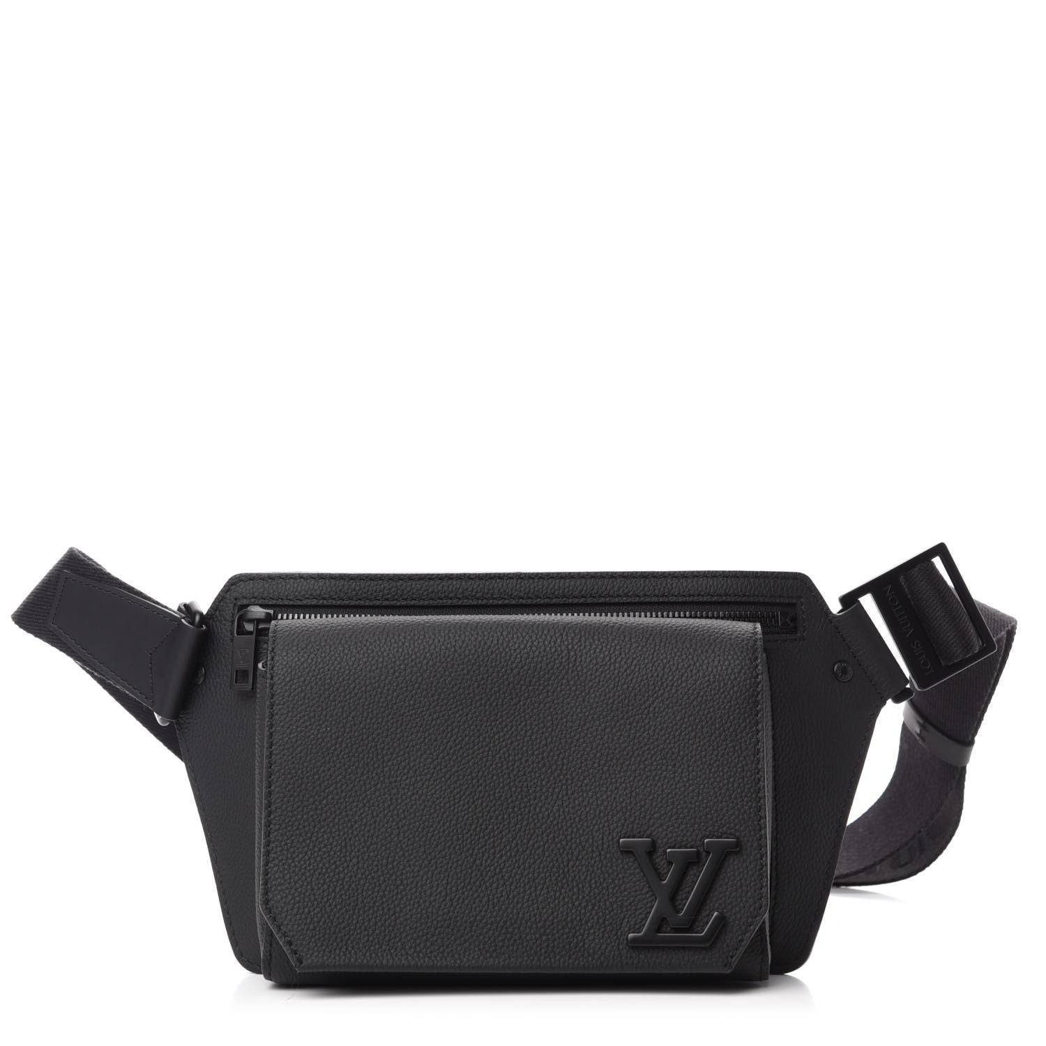 Louis Vuitton Grained Calfskin Aerogram Takeoff Sling - Black