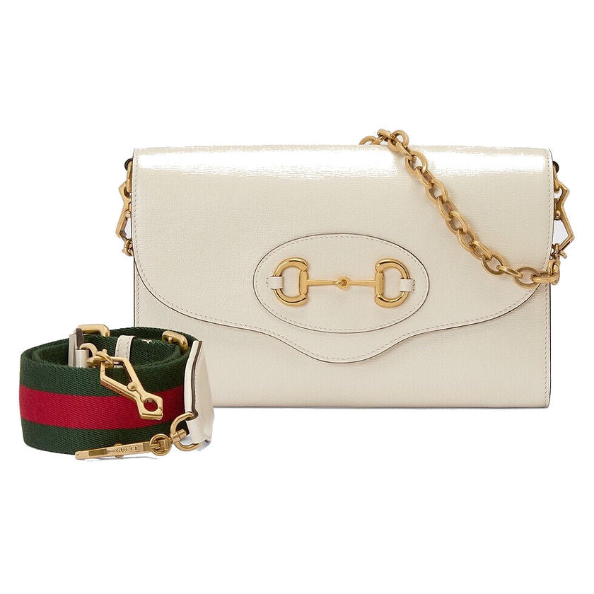 Gucci Horsebit 1955 Shoulder Bag - White