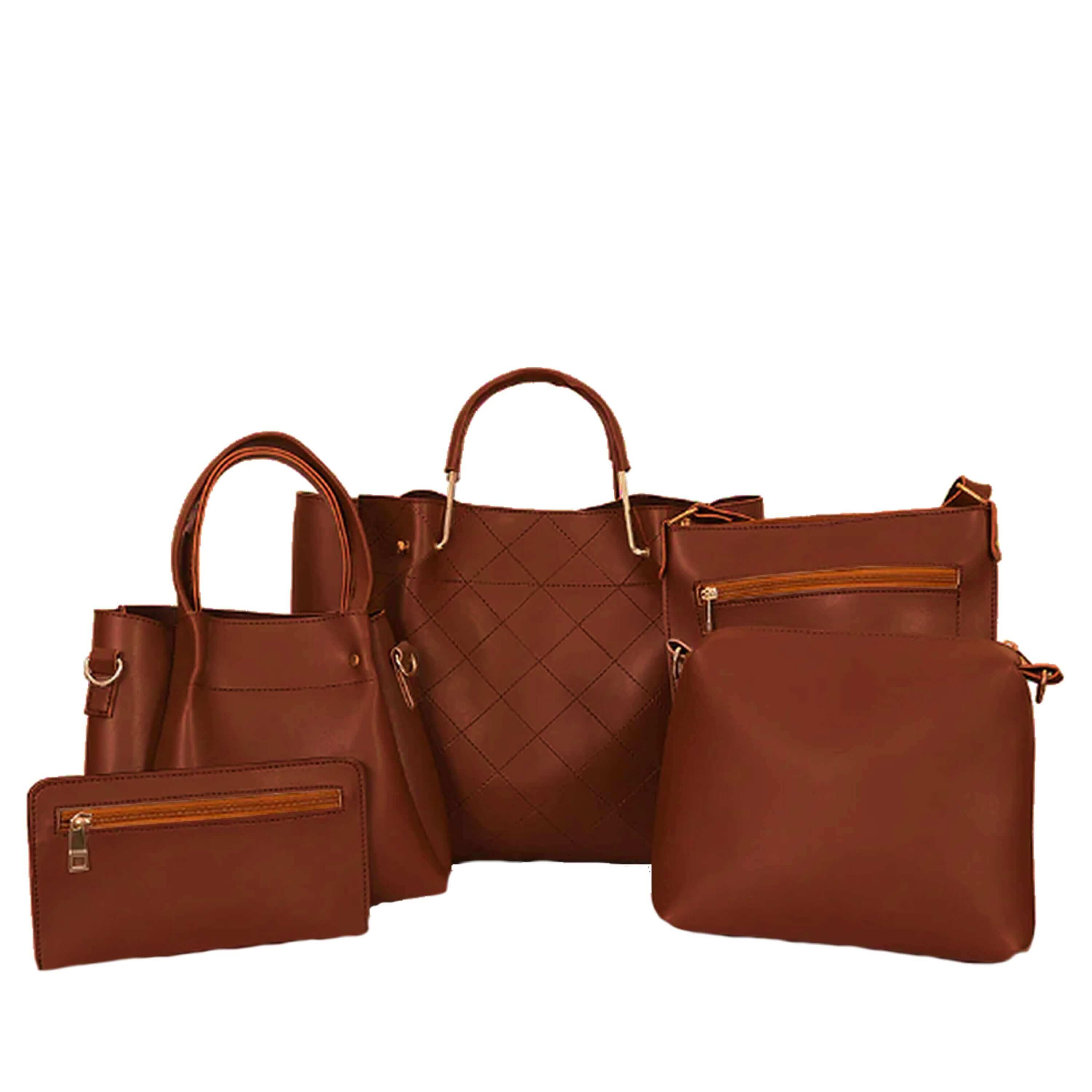FABULOUS - Buy 01 Shoulder Bag & Get 04 Bags Free  CHOCO