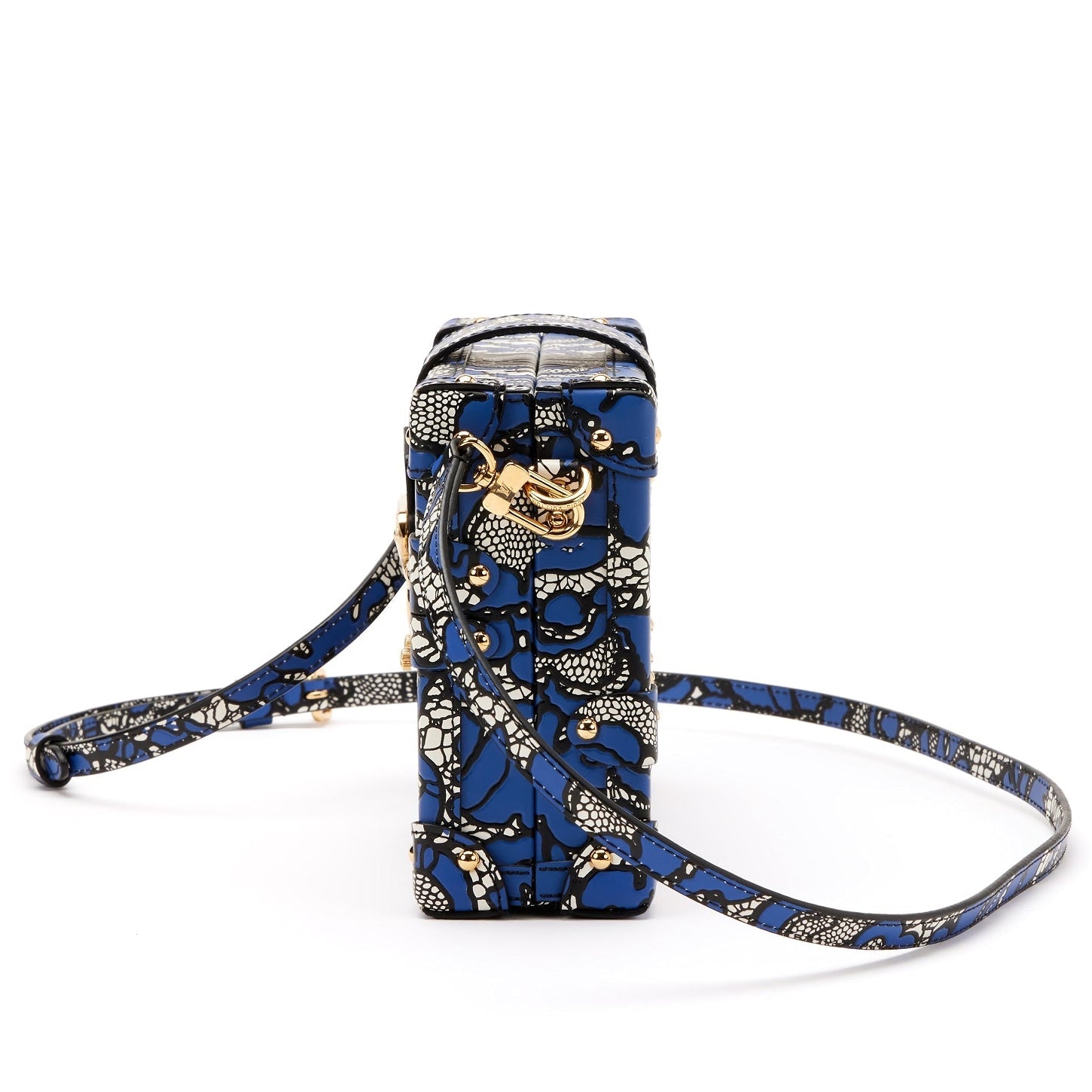 Louis Vuitton Floral Lace Print Petit Malle Handbag - Blue