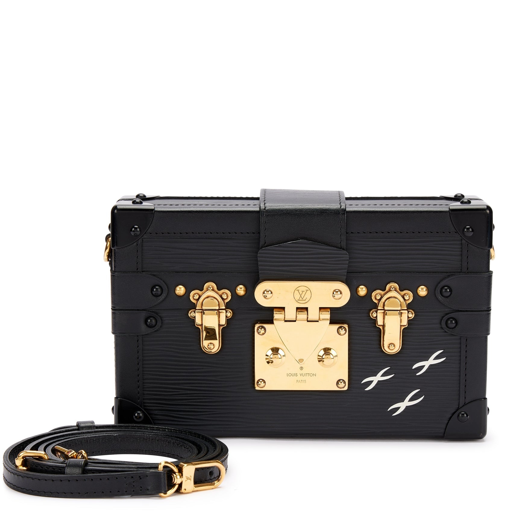 Louis Vuitton Petite Malle Crossbody Bag - Black