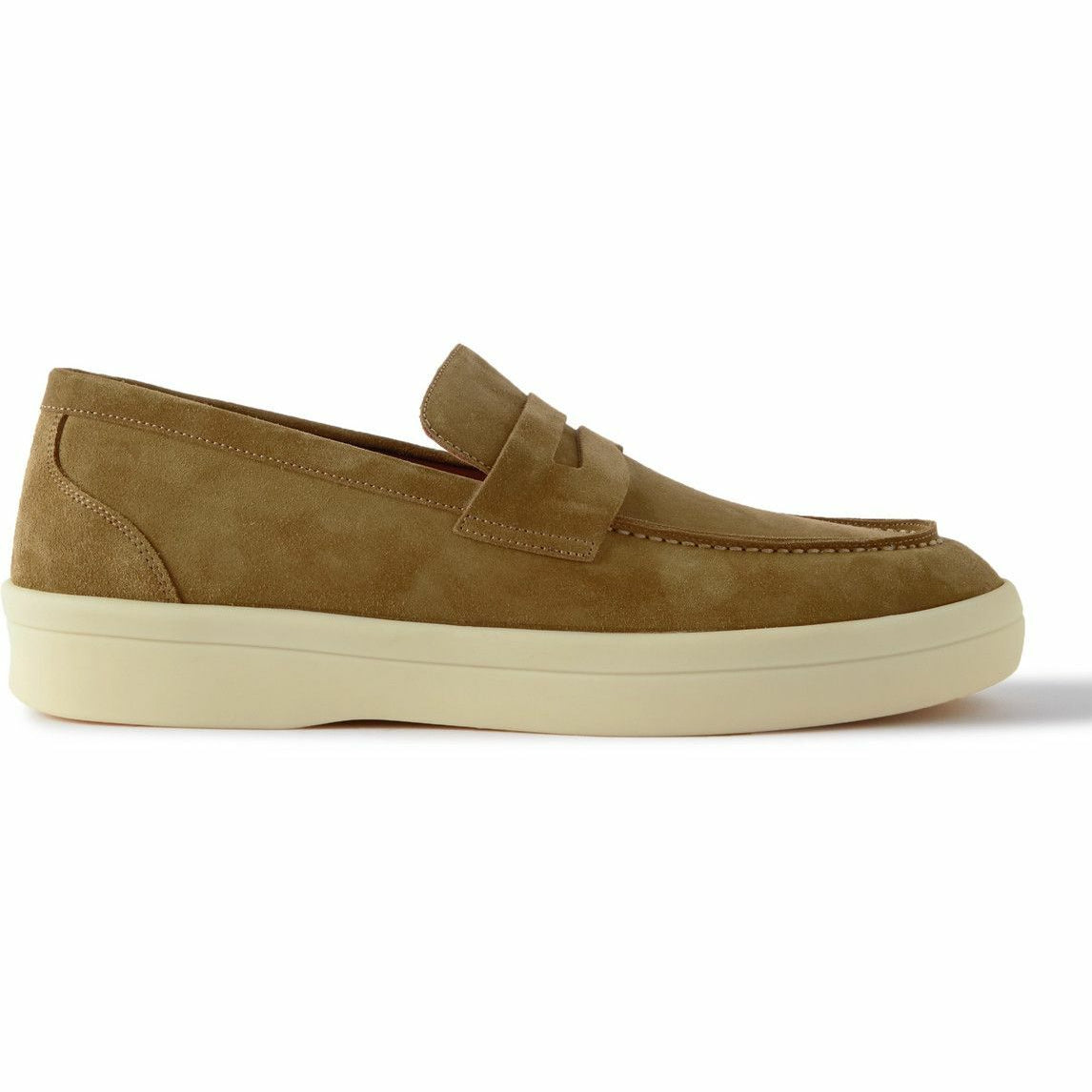 Loro Piana Ultimate Walk Suede Penny Loafers - Brown (205)