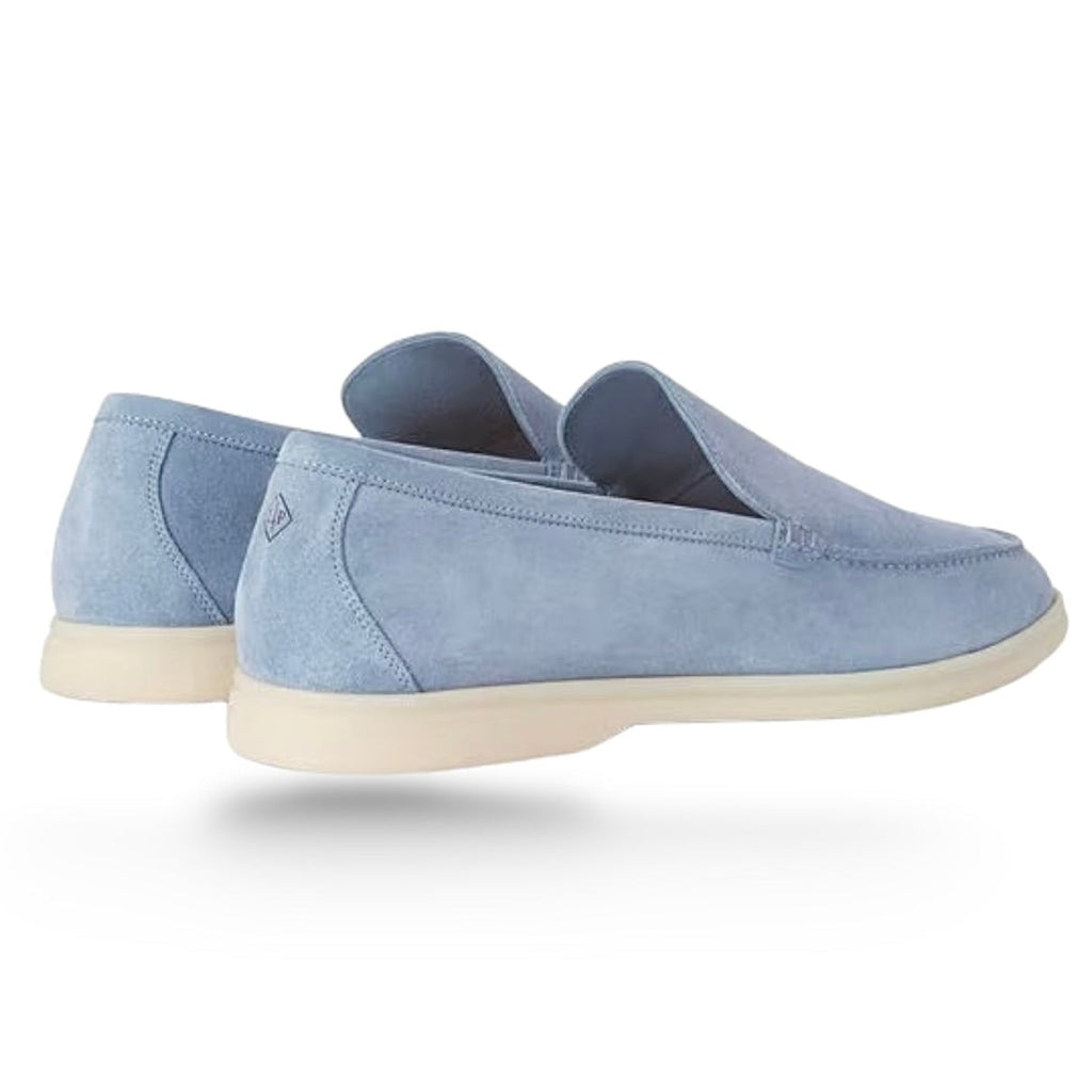 Loro Piana Summer Walk Suede Loafers - Blue (137)