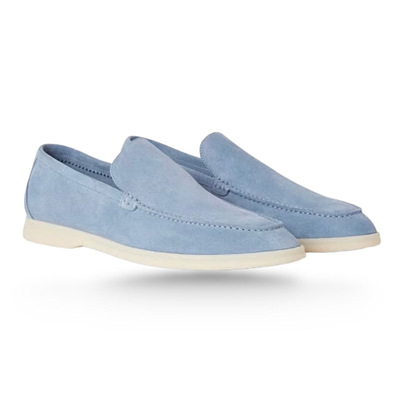 Loro Piana Summer Walk Suede Loafers - Blue (137)