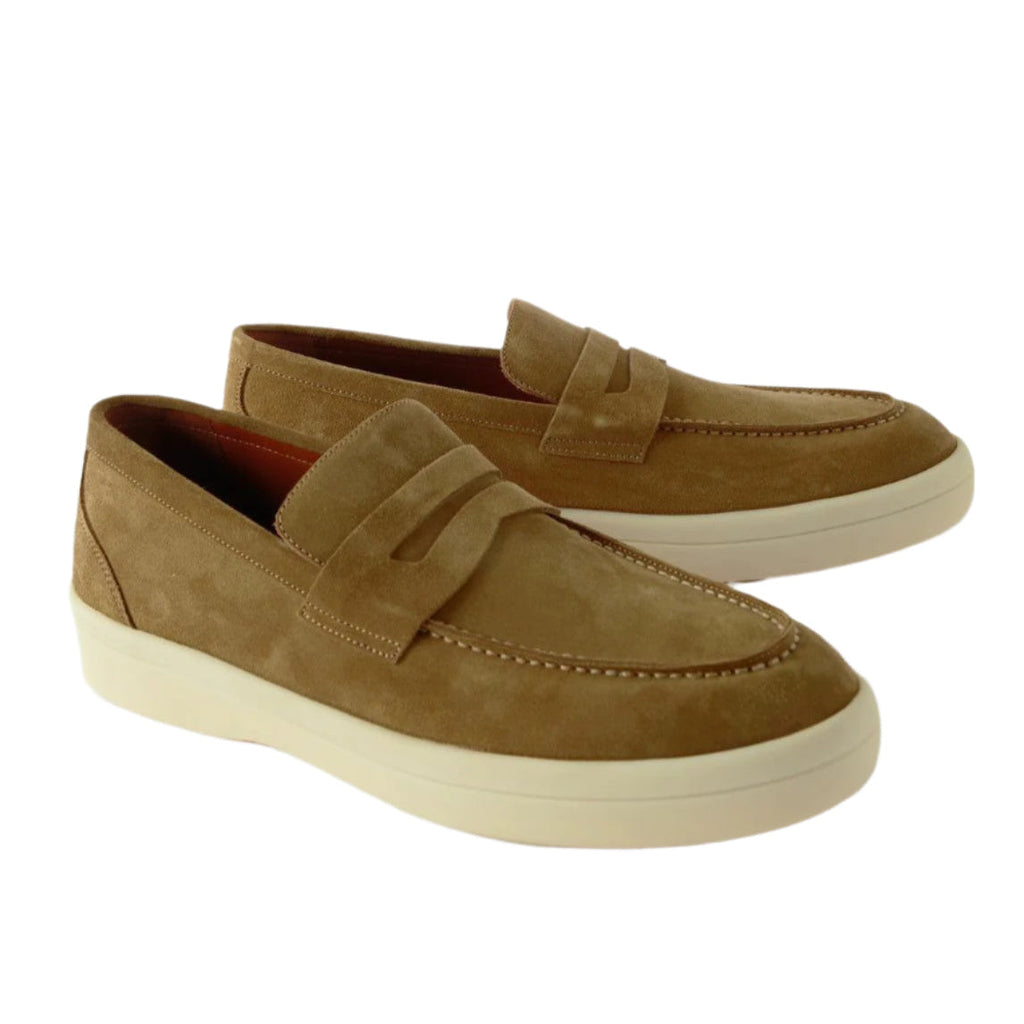 Loro Piana Ultimate Walk Suede Penny Loafers - Brown (205)