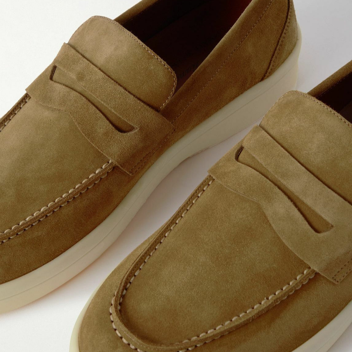 Loro Piana Ultimate Walk Suede Penny Loafers - Brown (205)