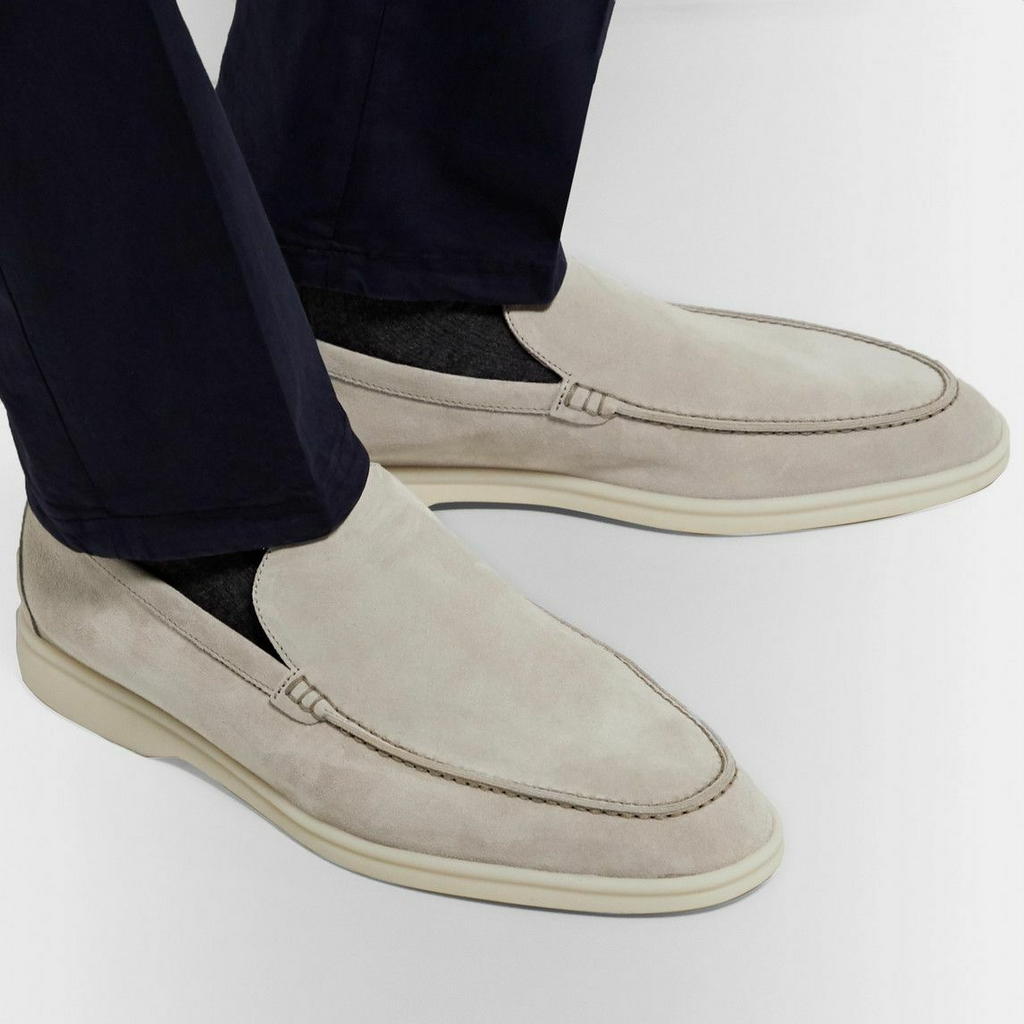 Loro Piana Summer Walk Suede Loafer – Sand