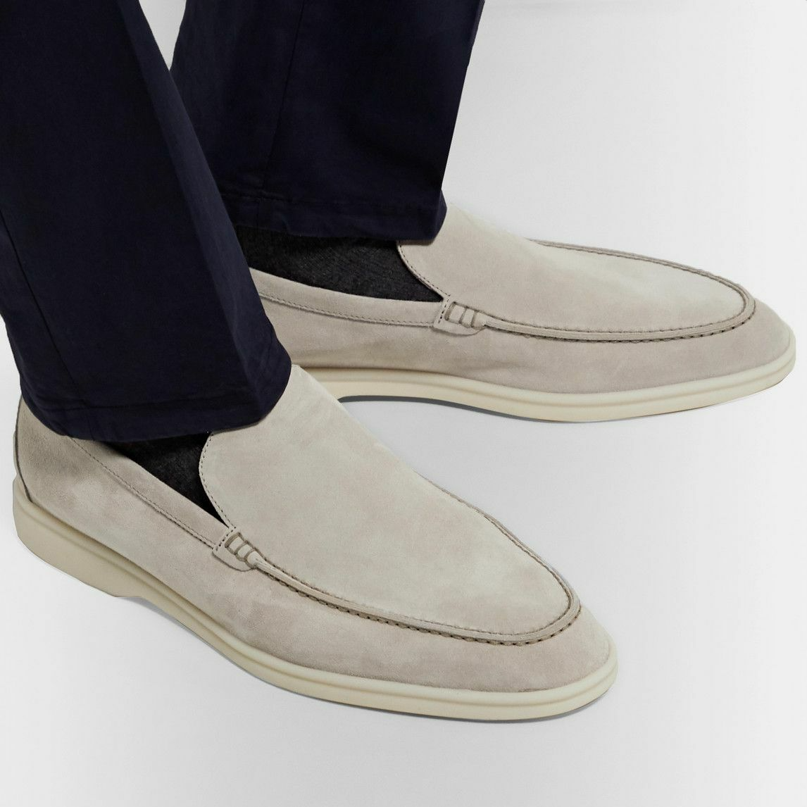 Loro Piana Summer Walk Suede Loafer – Sand