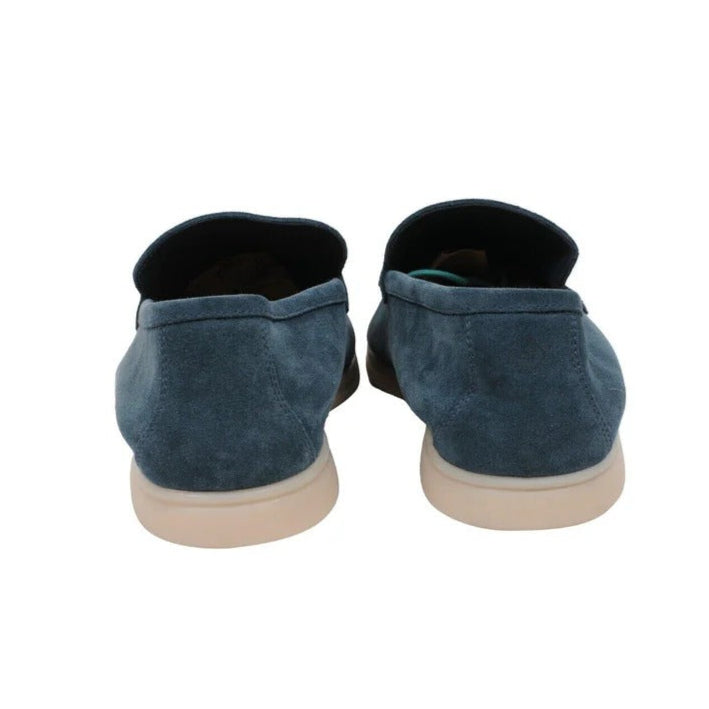 Loro Piana Summer Walk Suede Loafers - Black Figs (W1CQ)