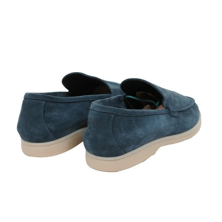 Loro Piana Summer Walk Suede Loafers - Black Figs (W1CQ)