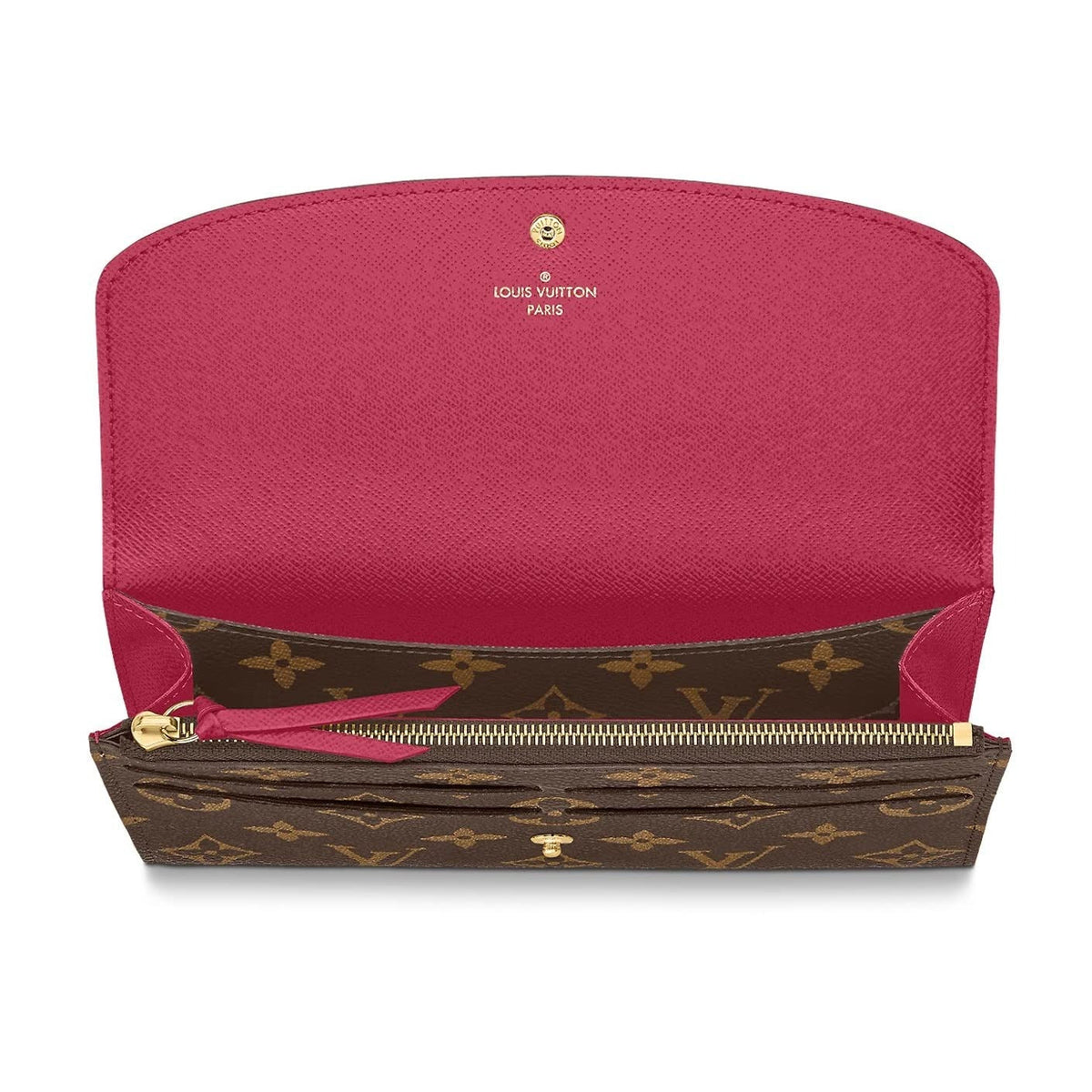 Louis Vuitton Monogram Canvas Emilie Wallet - Fuchsia