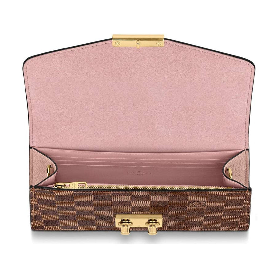 Louis Vuitton Damier Ebene Croisette Chain Wallet Bag - Dark Brown