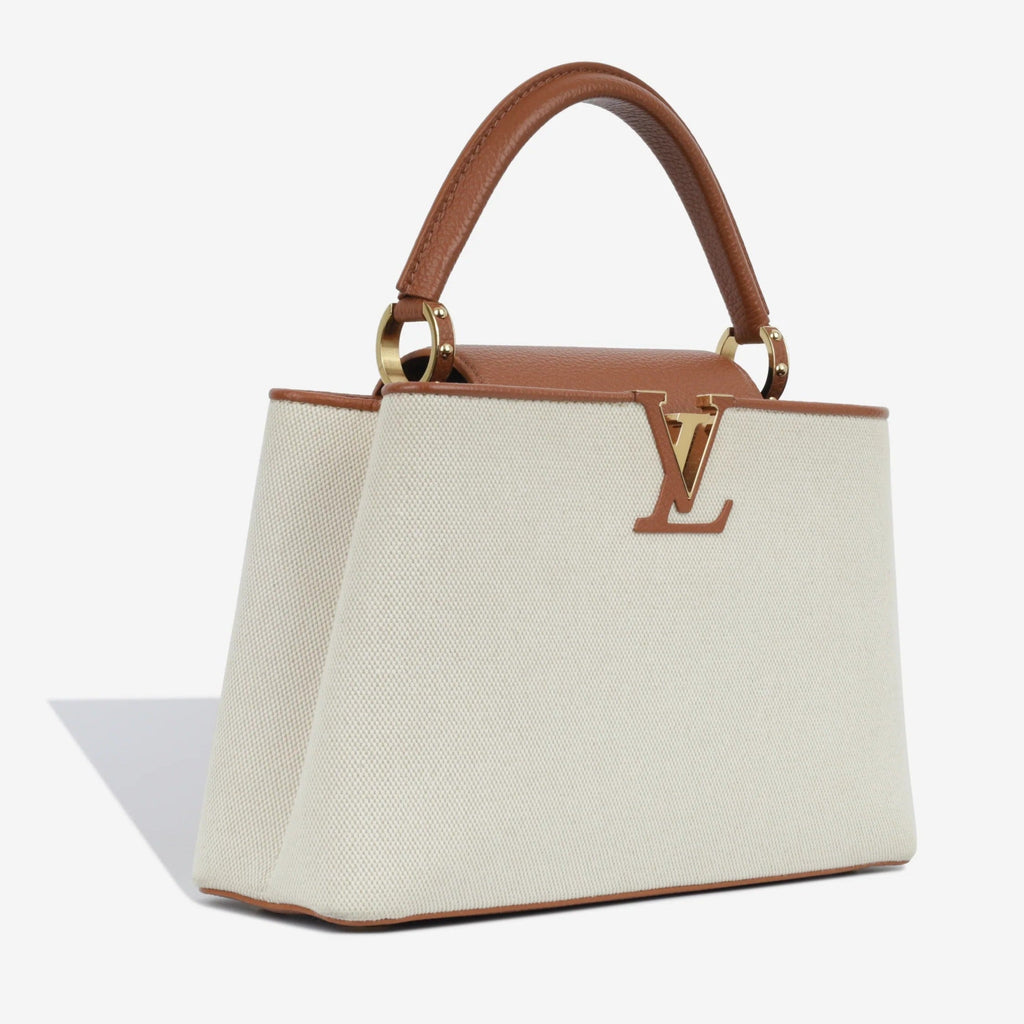Louis Vuitton Taurillon Leather Capucines MM Handbag – Ecru Beige