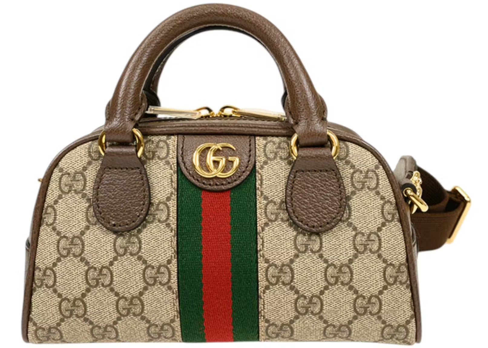 Gucci GG Canvas Ophidia Mini Top Handle Bag – Beige