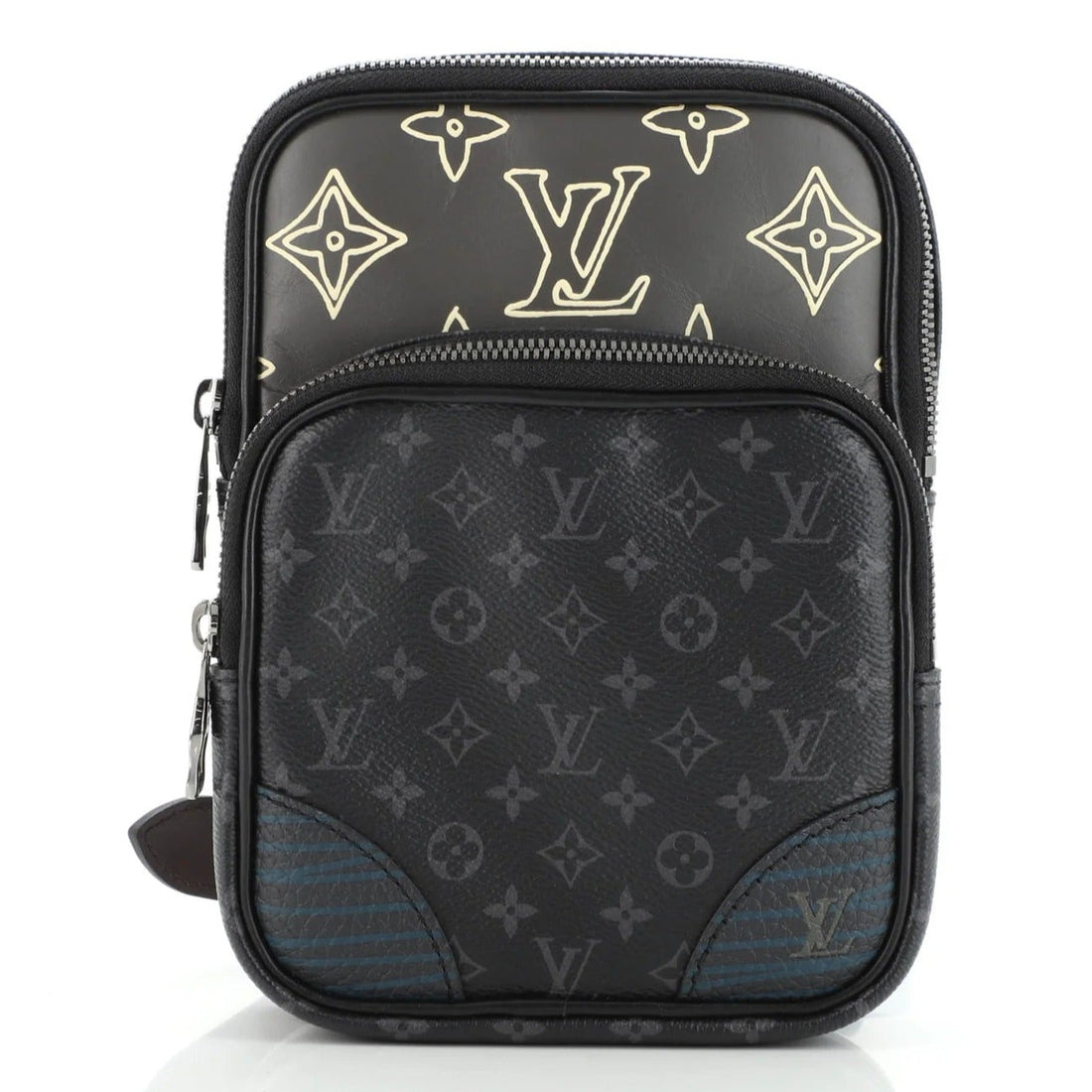 Louis Vuitton Monogram Eclipse Amazone Sling Shoulder Bag - Black