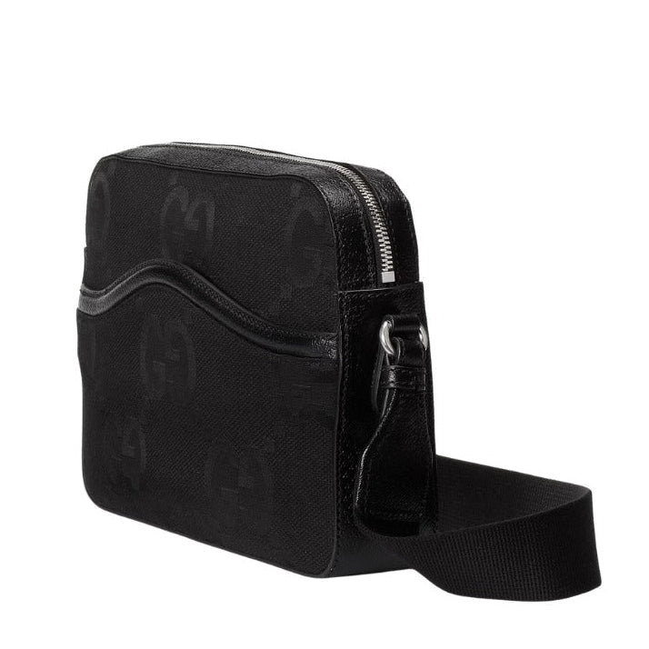 Gucci Jumbo GG Canvas Messenger Bag – Black