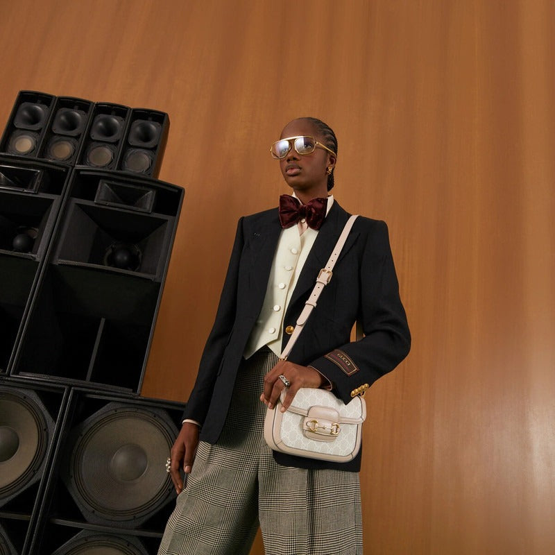 Gucci Horsebit 1955 Mini GG Crossbody Shoulder Bag – Beige