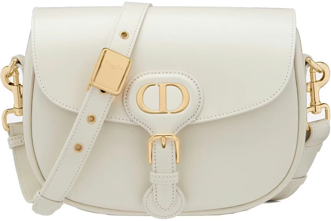 Dior Medium Bobby Calfskin Crossbody Bag - White