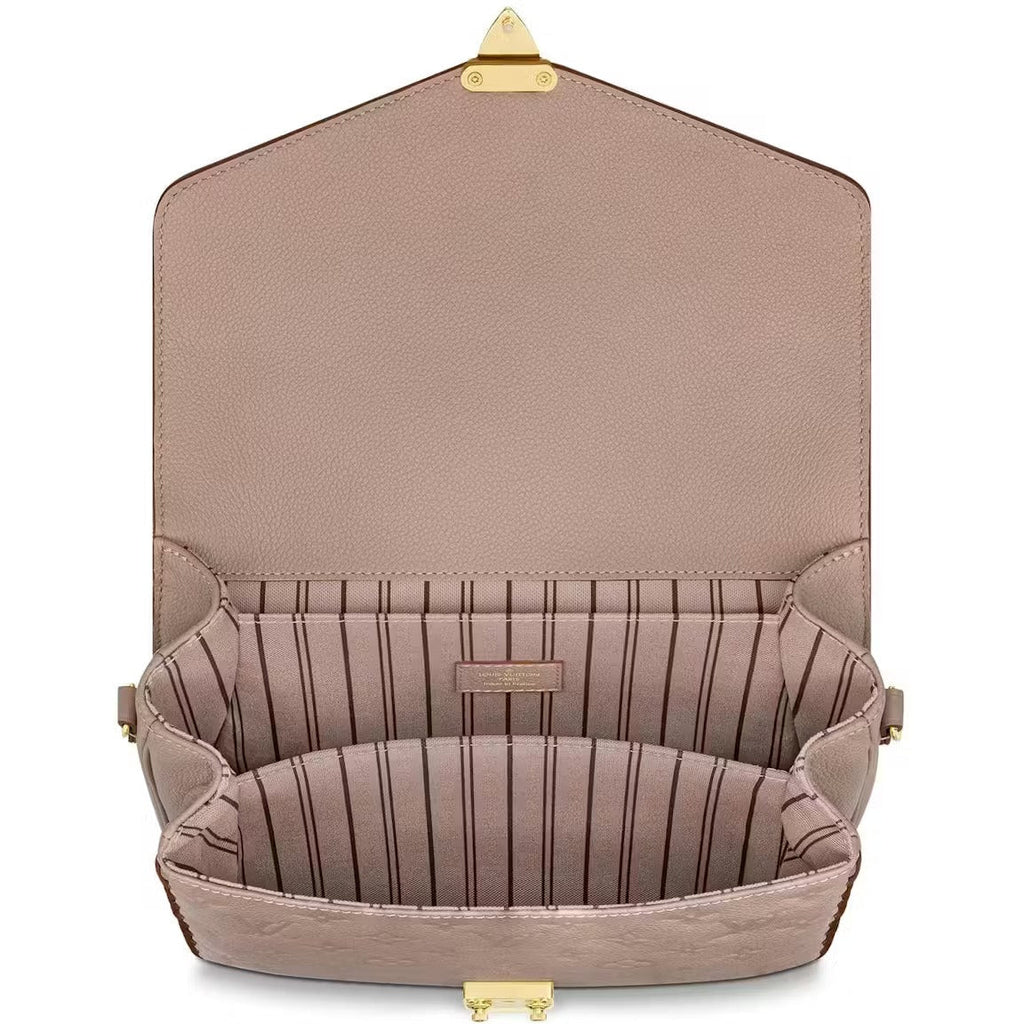 Louis Vuitton Monogram Empreinte Pochette Metis Handbag - Beige
