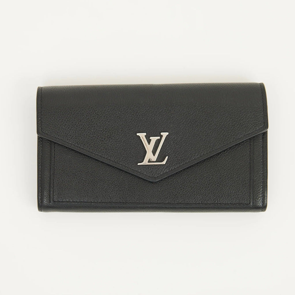 Louis Vuitton Leather Mylockme Wallet - Black