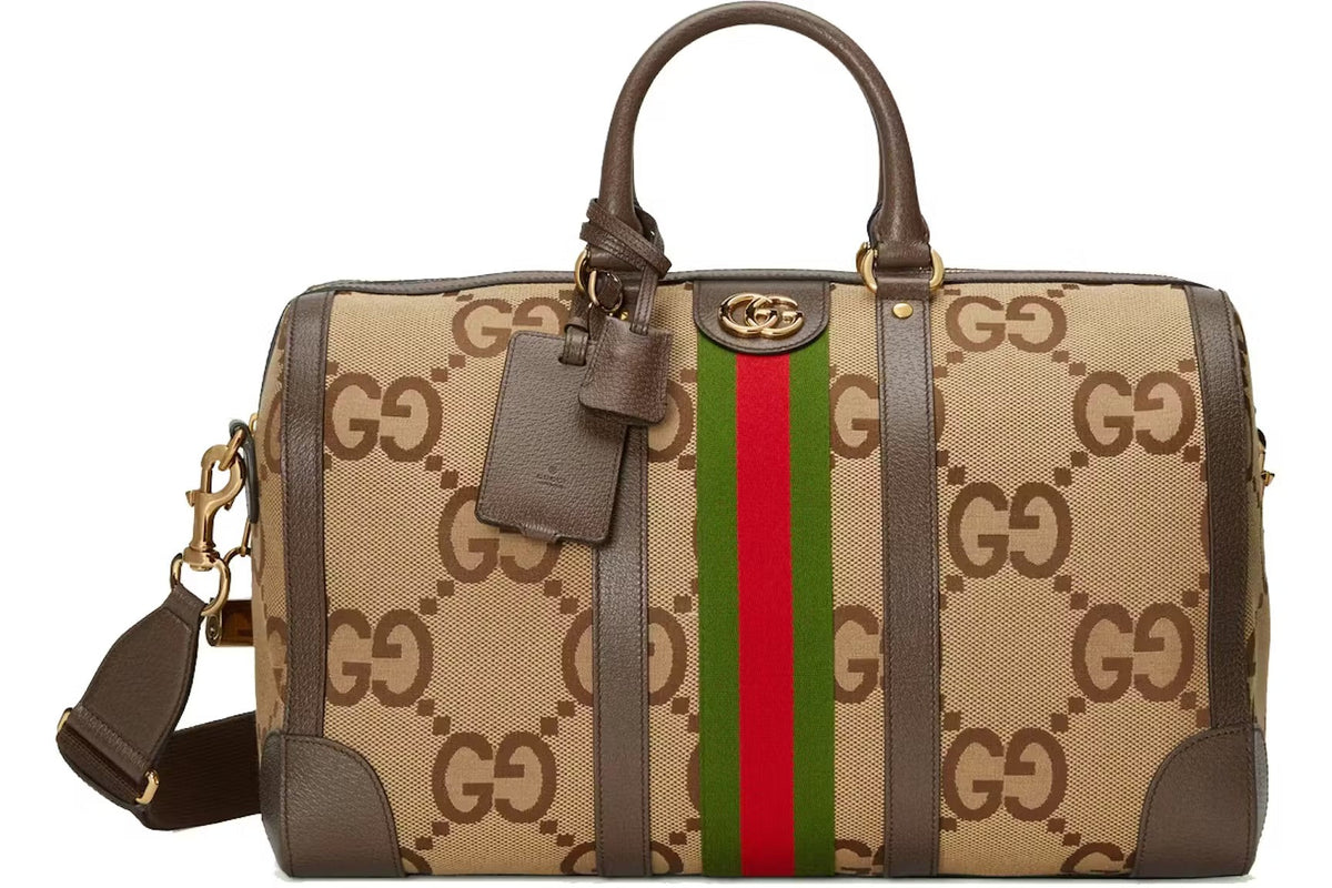 Gucci Jumbo GG Canvas Duffle Bag – Brown