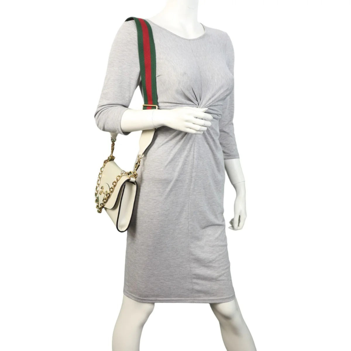 Gucci Horsebit 1955 Shoulder Bag - White