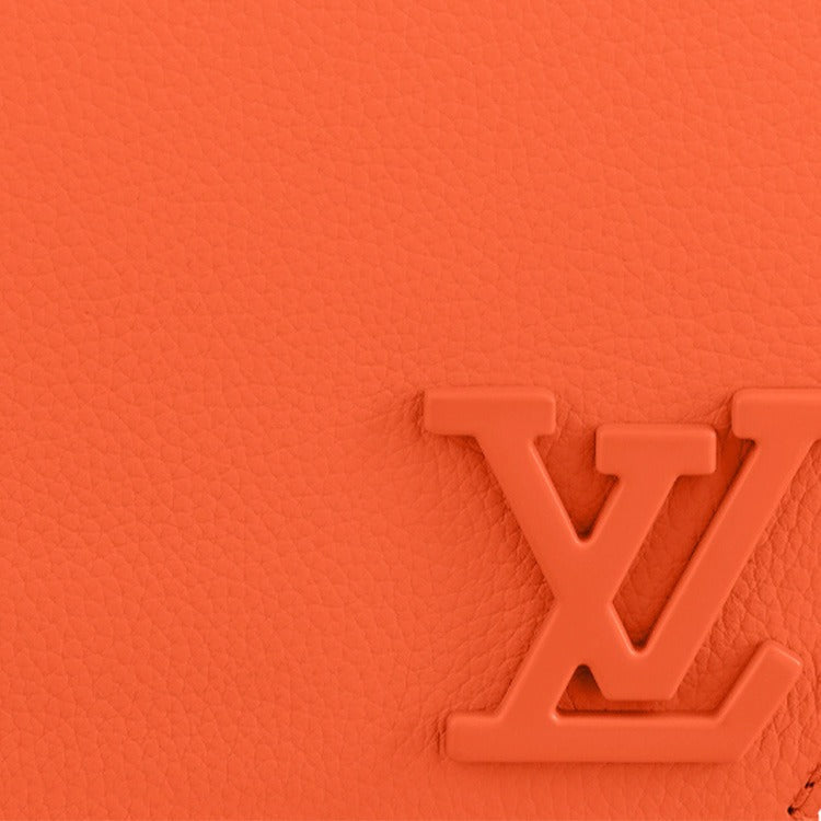 Louis Vuitton Grained Calfskin Aerogram Takeoff Sling Belt Bag - Orange